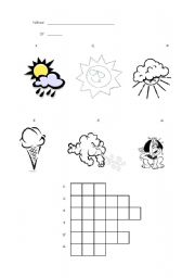 English worksheet: Weather Chart