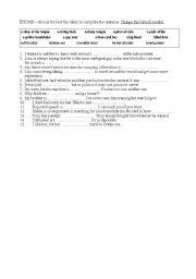 English Worksheet: idioms