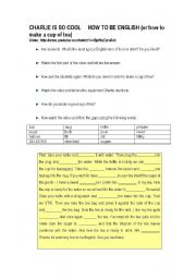 English Worksheet: How to make a cup of tea (how to be English)