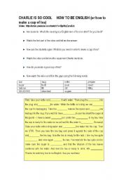 English Worksheet: How to make a cup of tea (how to be English)