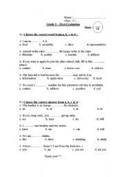 English worksheet: grammar