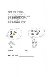 English worksheet: WHO IS IT?