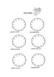 English worksheet: the time