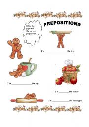 Wheres gingerbread man ?  Prepositions 1