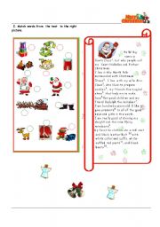 English Worksheet: Christmas story + description of clothes. sts. have to create a new suit  (Clothes) for Santa Claus.