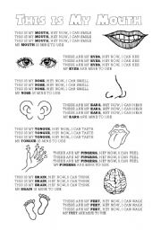 English Worksheet: This is my mouth - Lyrics