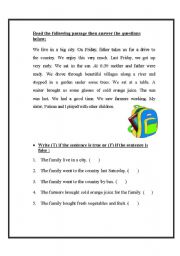 English worksheet: Comprehension