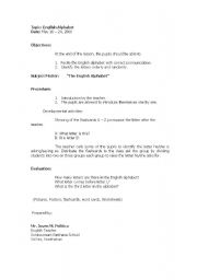 English Worksheet: Workplan