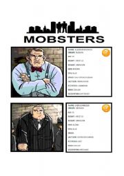 English Worksheet: GAME: MOBSTERS - GUESS WHO (3/3)