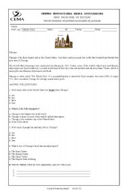 English worksheet: Reading About Chicago