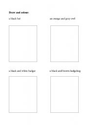 English worksheet: draw and colour