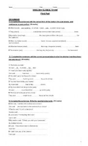 English Worksheet: intermediate level worksheet -various grammar topics