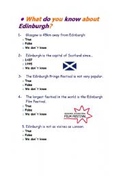 English Worksheet: Edinburgh