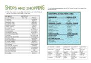 English Worksheet: shops and shopping