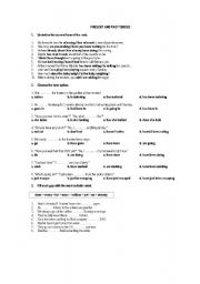 English worksheet: Present tenses