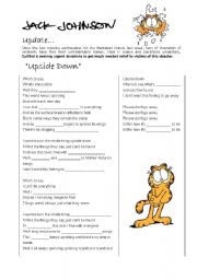 English Worksheet: Upside Down - Jack Johnson