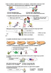 English Worksheet: An exam for 7th grade(2009/2010, 1. Term, 1. Exam)