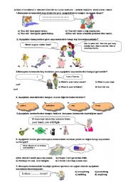 English Worksheet: An exam for 7th grade(2009/2010, 1. Term, 1. Exam)