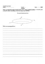 English Worksheet: Brainstorming for writing