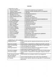 English Worksheet: Job titles (levels of company)
