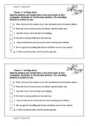English Worksheet: order the sentences to have a paragraph