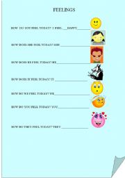 English worksheet: feelings