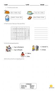 English worksheet: FOOD