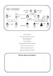 English worksheet: Family tree