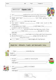 English Worksheet: Simple Past -regular Verbs