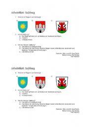 English worksheet: worksheet about salzburg