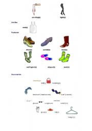 English worksheet: clothes and accessories