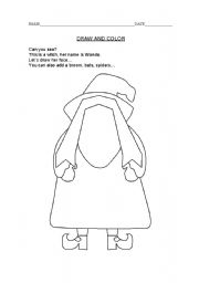 English Worksheet: Wichs face