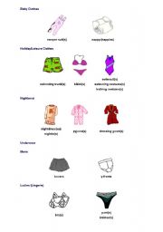 English worksheet: clothes and accessories