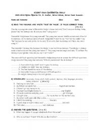 English Worksheet: worksheet