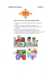 English worksheet: Cooperative learning