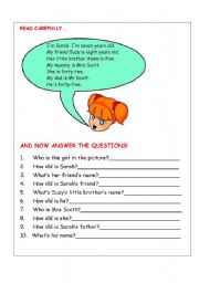 English Worksheet: Reading for gist