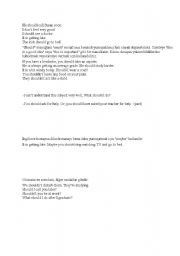 English Worksheet: should