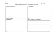 English Worksheet: little red hen own story plan