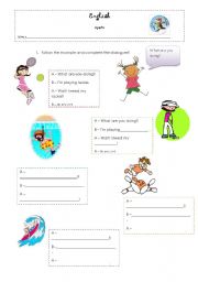 English worksheet: Sports Worksheet