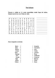 English Worksheet: The Colours