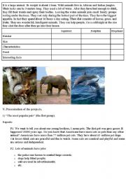 English worksheet: Animals in our life. part 2.