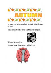 English Worksheet: AUTUMN