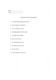 English worksheet: Verb Tenses