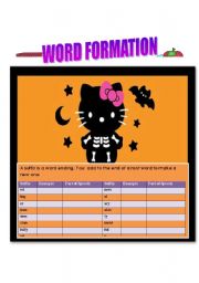 English worksheet: WORD FORMATION FCE PRACTICE