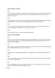 English Worksheet: brochure