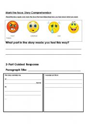 English Worksheet: Reading Comprehension: Mark the face