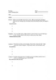 English Worksheet: Reading