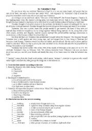 English Worksheet: Reading