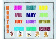 English worksheet: MONTHS