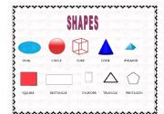 English worksheet: SHAPES